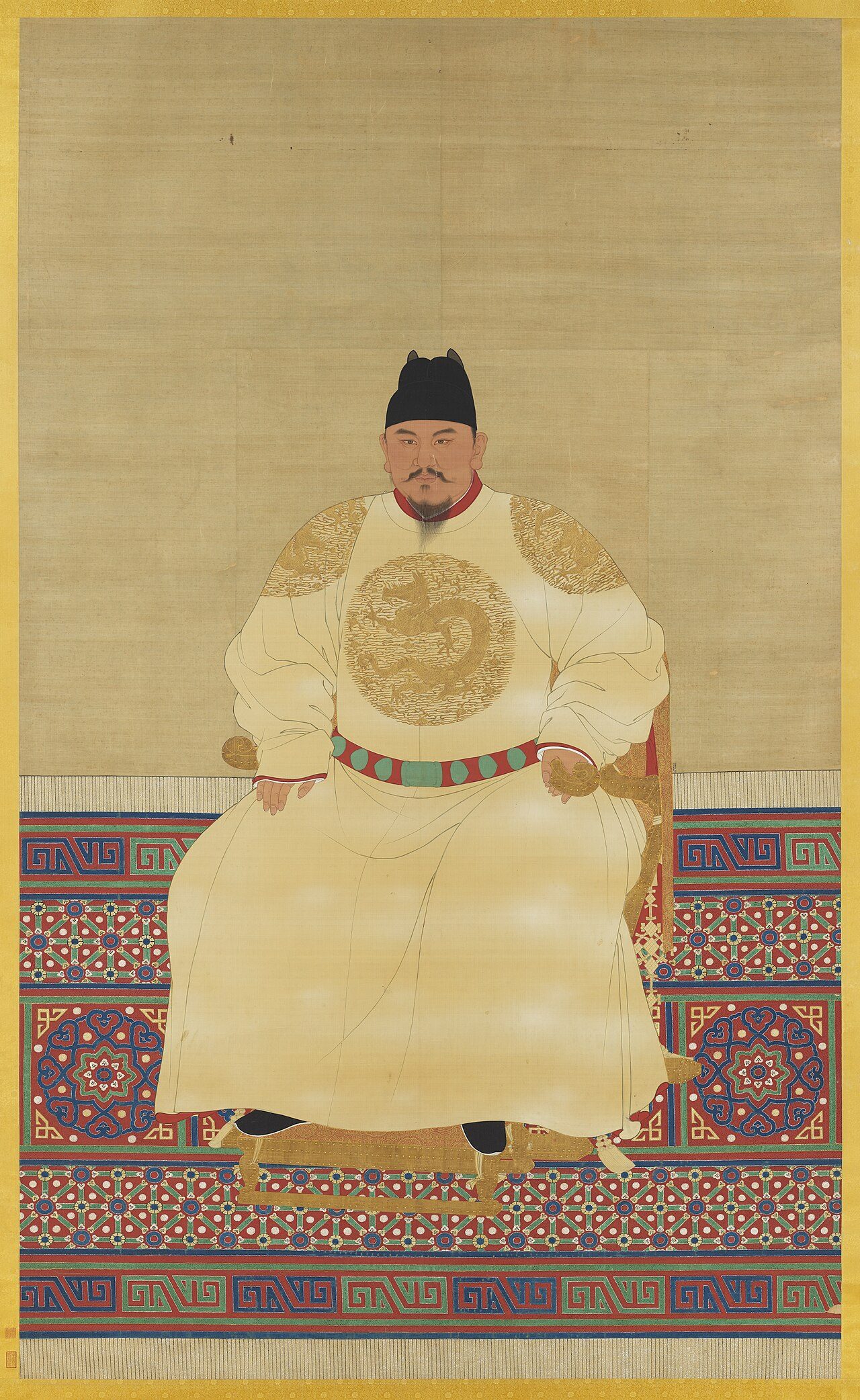 Seated portrait of Zhu Yuanzhang, founder of the Ming dynasty
